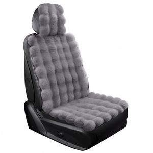 Accesorios Interiores para Automóviles, Funda de Asiento Delantera de Piel Sintética de Felpa, Funda de Asiento de Automóvil de Piel de Oveja de una Pieza, Fundas de Asiento de Automóvil Universales de Color Beige - Product Image 1