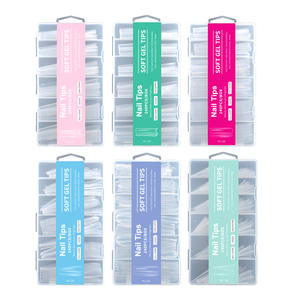 240 pièces XXXL autocollants transparents pour ongles chien mince autocollants complets peu profonds pour tuyau d'eau étendu <span class=keywords><strong>faux</strong></span> ongles pour doigts - Product Image 5