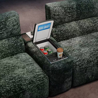 Sofá de Cine Eléctrico Reclinable para Cine en Casa con Luz LED, Sofá Cama de Cuero para Sala de Estar, Soporte para Logotipo Personalizado