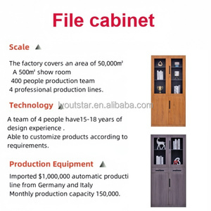 Modern Wood Grain Vintage Storage Filing Cabinets with Steel <b>Transfer</b> Print Design for Home Office Workshop School Hotel Use - Product Image 3