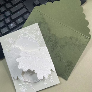 Vanilla <b>Printing</b> Premium 3D Embossing Letterpress Offset Wedding Invitation Handcrafted Cotton <b>Paper</b> Paperboard <b>Printing</b> Custom - Product Image 3