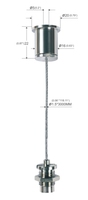 Kit de suspension OEM personnalisé pour câble en cuivre avec clip de fixation au plafond, finition nickel/chrome/noir, tailles personnalisables pour l'éclairage