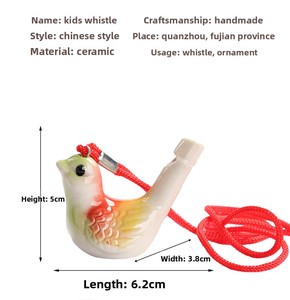 Ocarina de Cerámica Moderna con Diseño de Aves, Juguete Artesanal Musical para Niños, Venta Caliente - Product Image 5