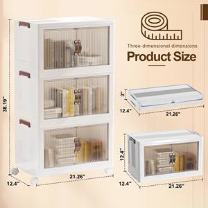 أدراج تخزين بلاستيكية منزلية حديثة قابلة للفصل ومتعددة الوظائف، منظم ألعاب ووجبات خفيفة قابل للطي للخزانة وغرفة المعيشة والسرير - Product Image 2