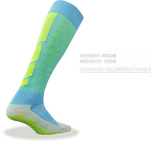 Chaussettes de football Elite longues multicolores grande taille Chaussettes de football antidérapantes à fond de serviette épaisse pour hommes - Product Image 2