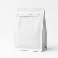 Sacs à café en papier kraft à fond plat en aluminium, imprimés sur mesure avec valve, 500g 1kg, en stock
