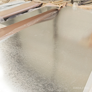 Tôles d'<span class=keywords><strong>acier</strong></span> galvanisé à revêtement de zinc personnalisées, à paillettes régulières Z30-Z275, pour les industries des chemins de câbles - Product Image 1