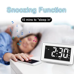 2023 New Digital Smart Dual Alarm Clock Luminous Table Clock Sleep Trainer Desk Night Light Wake Up Snooze