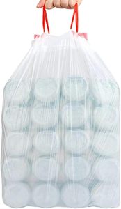 Bolsas de Basura de Plástico Blancas con Logotipo Personalizado, Paquete Económico de 105 Unidades, Bolsas de Basura Desechables para el Hogar, Fabricante - Product Image 2