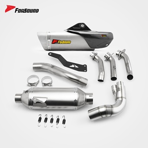 Système d'échappement complet en fibre de carbone Forsound prêt à être expédié, style MotoGP pour Yamaha FZ-09, prix de gros - Product Image 2