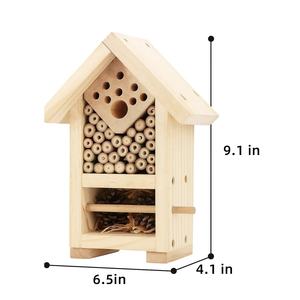 Naturholz Insekt Hotel Hinterhof Bienen haus & Schmetterling Lebensraum Shelter (DIY Build Kit) Bug Hotel Kit - Product Image 3