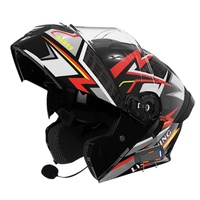 Casque Modulable Moto Chaud avec Double Visière, Bluetooth, Lumières Arrière LED et Coque ABS pour Cyclisme et Moto