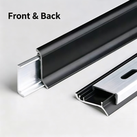 Rodapié Moderno de Aluminio Engrosado con Sistema de Fijación a Presión, Rodapié Minimalista de 2.6 cm, Moldura de Acero Inoxidable para Suelos de Villas, Tiendas y Hoteles