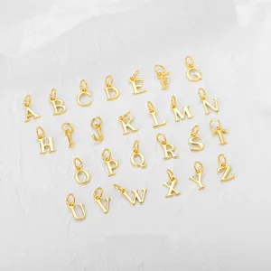 DIY Small Charms 26 A To Z Initial Letter Jewelry Lovers 925 Sterling Silver Necklace Pendant