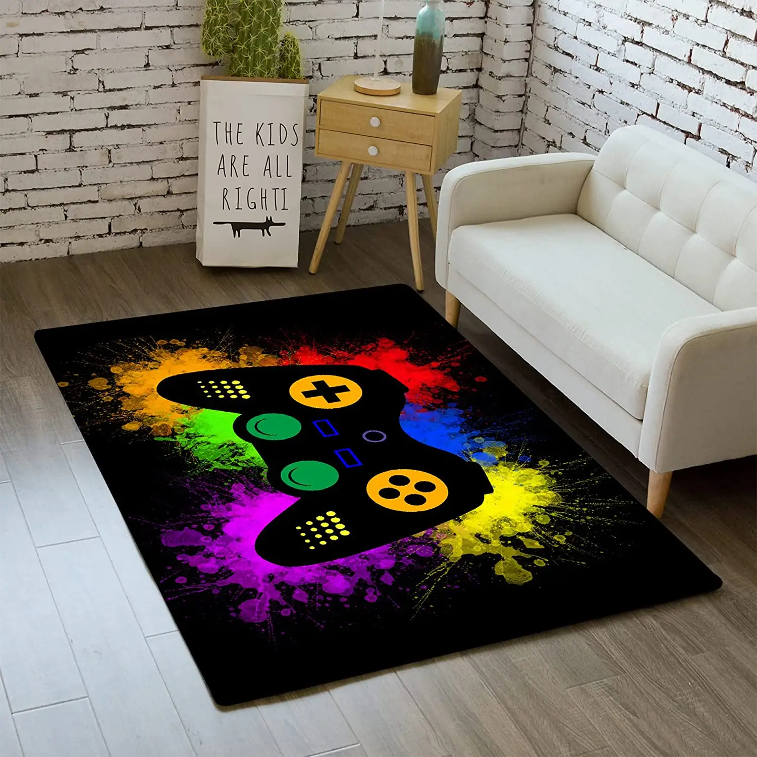 Best Seller Area Rugs Controller Gamepad Carpets 3D Gamer Rugs for Boys Gaming