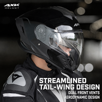 Casque de moto intégral KUOPIN AXK WM905 ABS à double visière pour adultes, toutes saisons
