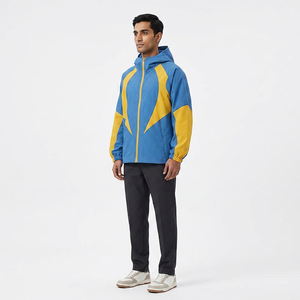 Manufacturer Wholesale Custom Wind Breaker Track Jacket <b>Light</b> Weight Windbreaker Men Waterproof Nylon Zip up Hoodies - Product Image 1