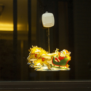 Luz Led de decoración navideña, cortina para fiestas, lámparas de ventana con ventosa, luz colgante - Product Image 4