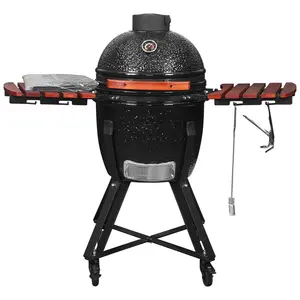 SEB KAMADO Black Charcoal Barbacoa Ceramic Grill Garden Family Oven Kamado 18 Ceramic