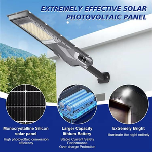 Lampione <span class=keywords><strong>Solare</strong></span> ZY Tutto in Uno 1000W IP65 ABS Ricaricabile Decorativo LED Quadrato per Illuminazione Stradale Pubblica - Product Image 2