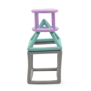 Đồ Chơi Trẻ Em <span class=keywords><strong>Teether</strong></span> Set Cấp Thực Phẩm Silicone BPA Free Siêu Mềm Vuông Tam Giác Vòng Tròn Phong Cách Mọc Răng Đồ Chơi Giáo Dục Teethers - Product Image 1