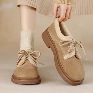 Chaussures Birkenstock classiques en daim à lacets et rembourrées pour l'hiver, bottes en coton pour femmes, bottines courtes - Product Image 1