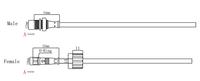 AOHUA 2 3 4 5Pin M12 sur-moulage mâle femelle en plastique PVC connecteur IP65 pour système d'éclairage à bande Led