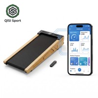 Caminadora Eléctrica Plegable de Madera con Inclinación de 7 Grados para el Hogar, Debajo del Escritorio, 120 kg, con APP