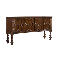 Meuble TV vintage en bois massif pour entrée, couloir ou salon, style campagnard américain, console de rangement, modèle de mobilier de maison