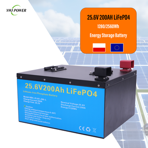 แบตเตอรี่ลิเธียมฟอสเฟต 25.6V 200Ah สำหรับพลังงานแสงอาทิตย์ แบบ Deep Cycle พร้อมระบบในตัว สำหรับโรงงานขนาดเล็ก ราคาประหยัด สต็อก EU - Product Image 6