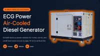 ECG POWER 10kW Superleiser Dieselgenerator für den Heimgebrauch – 12kVA, 13kVA, 15kVA Dieselaggregat für Zuhause