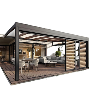 UOGEL C4 Buitenpergola 4x3 Zwart Waterdicht Aluminium Legering Poedercoating Bioklimatisch Gemotoriseerd/Handmatig 7 Jaar Garantie - Product Image 1