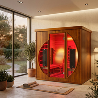 Sauna de Infrarrojos con Interior de Madera de Hemlock Canadiense y Exterior de Aluminio