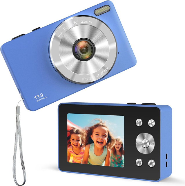 Retro Vintage Design 13MP Compact Point and Shoot with 4X Zoom and 1080P Full HD Video for Travel / Vlogging Compact Camera