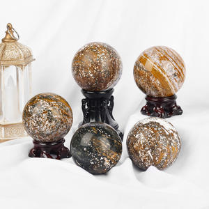 Nuevas piedras preciosas de cristal natural, <span class=keywords><strong>Jaspe</strong></span> marino, adornos de bola de ágata, precios al por mayor para uso doméstico y de oficina, piedras crudas - Product Image 4