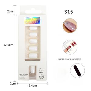 24 Uñas Postizas Adhesivas Pre-aplicadas Importadas de Corea, Uñas de Presión, Uñas Artificiales, Personalizables, Dropshipping <span class=keywords><strong>E296</strong></span> - Product Image 4