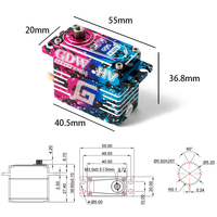 GDW G95 8.4V 25KG Servo-bus numérique programmable en métal sans balais pour avions RC Hélicoptères