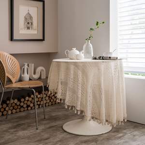 Mantel <span class=keywords><strong>de</strong></span> tela tejida Pastoral Americana <span class=keywords><strong>para</strong></span> el hogar papá cubierta <span class=keywords><strong>de</strong></span> <span class=keywords><strong>ganchillo</strong></span> toalla alfombrilla <span class=keywords><strong>de</strong></span> mesa <span class=keywords><strong>de</strong></span> café con borla hueca alfombrilla <span class=keywords><strong>de</strong></span> mesa Stock - Product Image 2