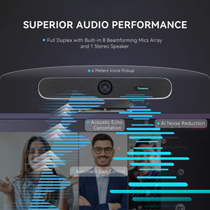 UHD 4K Zoom óptico de 8 megapíxeles USB HD MI RJ45 <span class=keywords><strong>WIFI</strong></span> Ai Autotracking <span class=keywords><strong>Videoconferencia</strong></span> Allinone Video Audio bar Cámara de Conferencia - Product Image 3