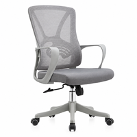 Chaise de bureau à dossier haut pour la maison, réglable en hauteur, pivotante, chaise de direction commerciale, entièrement en maille, confortable, pour ordinateur