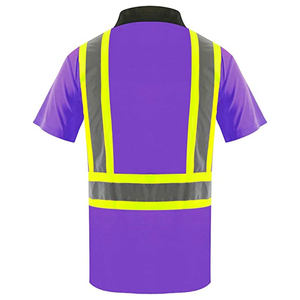 Camiseta Polo de Alta Visibilidad Personalizada con Logotipo Impreso UV, Manga Corta, Transpirable, Reflectante, Material de Malla - Product Image 2