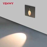 Lampe murale LED 3W IP65 à détecteur de mouvement, blanc chaud, moderne, intérieur/extérieur, AC85-265V, petite veilleuse d'escalier
