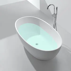Artificial Stone Acrylic solid surface stone freestanding bathtub of 2 person bathroom bath soaking tub with available colors an
