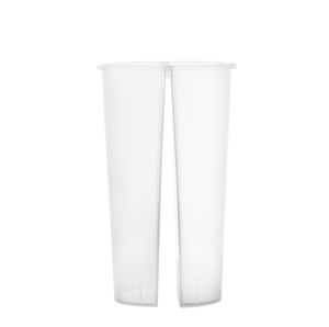 Taza dividida doble de plástico PP de 700ml, doble sabor de taza de bebida de jugo de té de burbujas Boba de 90mm, tapa impresa con logotipo personalizado compartida para <span class=keywords><strong>dos</strong></span> <span class=keywords><strong>personas</strong></span> - Product Image 2