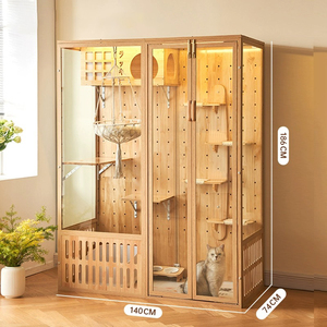 Nhà mèo kính toàn cảnh sang trọng có thể tùy chỉnh, biệt thự mèo trong nhà cỡ lớn, trưng bày thú cưng cá nhân hóa, tính năng nhà ở tùy chỉnh cho mèo - Product Image 3