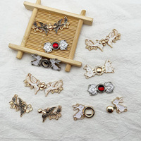 Bouton Cloisonné Nuage de Couleurs pour Col de Robe Cheongsam, Accessoire de Vêtement Fait Main, Garniture Décorative HANfu, Boucle Métallique