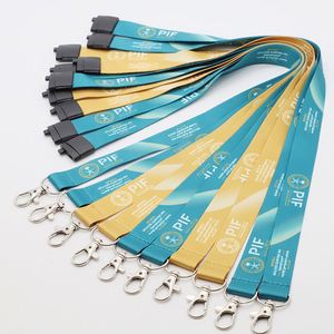 Custom Polyester Lanyards Strap Heat Transfer Safety Breakaway ID Badge Holder With Lobster Clasp Official Staff Lanyard - Product Image 1