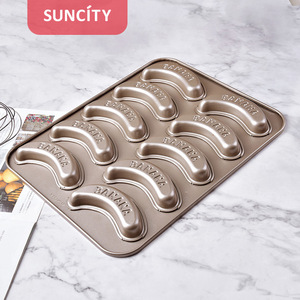 Suncity Banana Cake Mold 10-Cavity Nonstick Baking Pan For Kitchen DIY Cake Making - Product Image 3