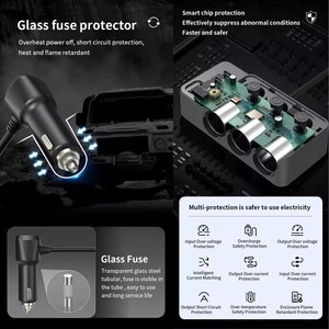 Nuovo Adattatore Splitter Accendisigari Auto con 3 USB Ricarica Rapida QC3.0 e PD35W, Caricabatterie Auto 12V 120W con Monitoraggio e <span class=keywords><strong>2</strong></span> Porte Type-<span class=keywords><strong>C</strong></span> - Product Image 2