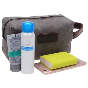 BSCI factory canvas custom travel <b>makeup</b> Toiletry cosmetic <b>bag</b> - Product Image 4